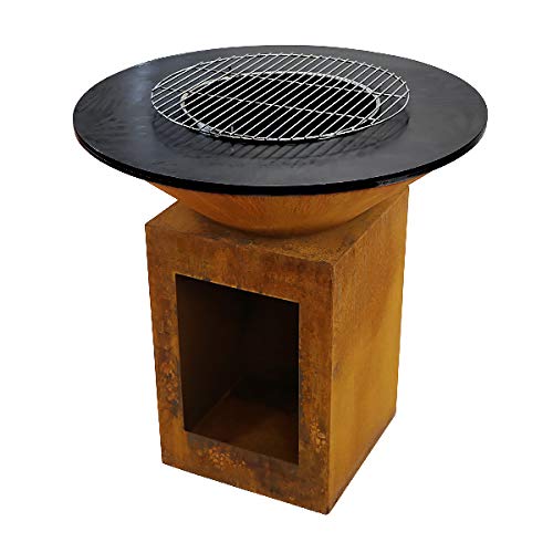 バーベキューグリル ファイヤーピット コールテン鋼 焚き火台 直径約85cm 2way バーベキュー BBQ キャンプファイヤー ファイアピット 焚火台 薪暖炉 薪ストーブ アウトドア キャンプ 家 庭 ガーデン 調理 焼肉 パーティ 屋外 2in1 オーブン firepit5910co Amazon.co.jp: バーベキューグリル ファイヤーピット コールテン鋼